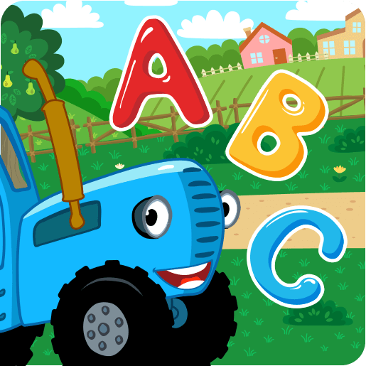 Blue Tractor Funny Learning
